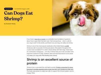 Screenshot of article written by Elizabeth Mesley for Embark DNA.
